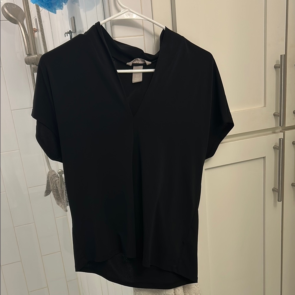 H&M Black Fitted Short Sleeve T-Shirt